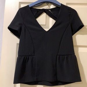 Sezane black cut out top